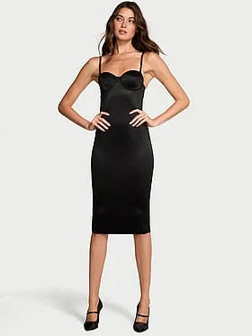 SoSleekâ¢ Balconette Midi Slip Dress