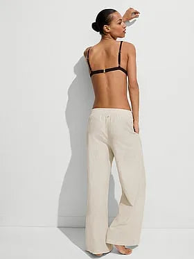 Beachwear Linen Wide-Leg Pants