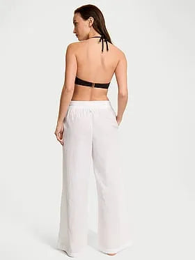 Beachwear Linen Wide-Leg Pants