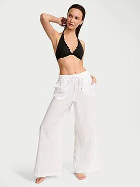 Beachwear Linen Wide-Leg Pants