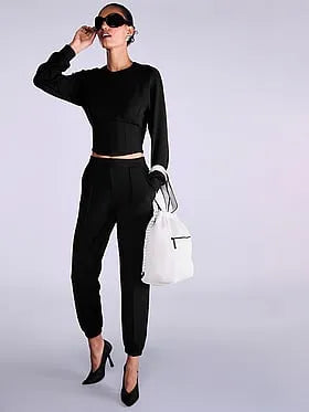 VSX Featherweight Knit Corset Crewneck
