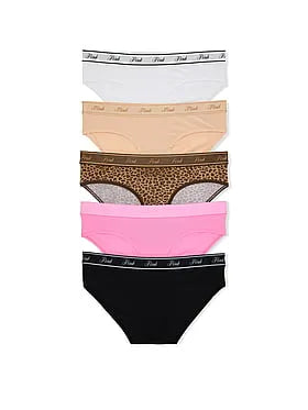 5-Pack Logo Cotton Hiphugger Panties