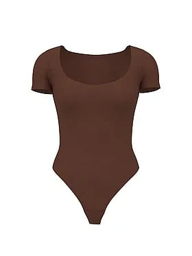 Bodywear by Victoria with FeatherSoftâ¢ Innovation Square-Neck Bodysuit
