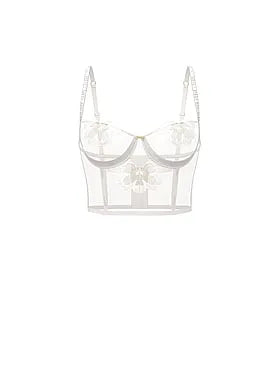 Peony Embroidery Corset Top