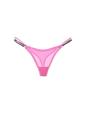 Logo Mesh Strappy Micro Thong Panty