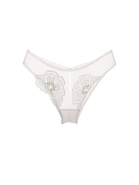 Peony Embroidery Brazilian Panty