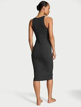 Shapewear by Victoria Smoothing Rib High-Neck Midi Dress