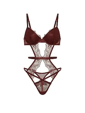 Rose Lace Lightly Lined Strappy Teddy