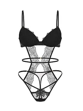 Rose Lace Lightly Lined Strappy Teddy
