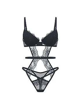Rose Lace Lightly Lined Strappy Teddy