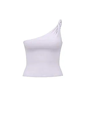 PINK Base Stretchâ¢ Twisted One-Shoulder Tank Top