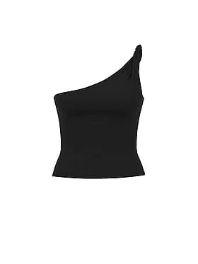PINK Base Stretchâ¢ Twisted One-Shoulder Tank Top