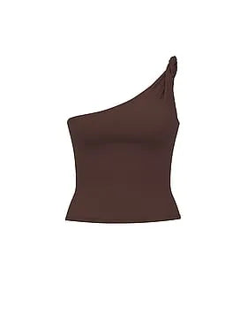 PINK Base Stretchâ¢ Twisted One-Shoulder Tank Top