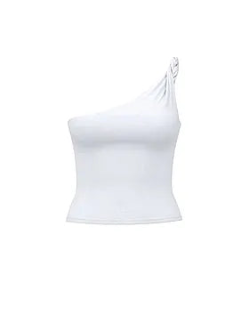 PINK Base Stretchâ¢ Twisted One-Shoulder Tank Top
