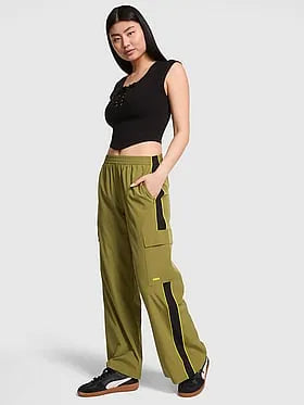 Tech Woven Wide-Leg Pants