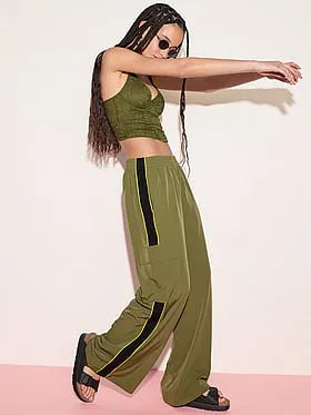 Tech Woven Wide-Leg Pants