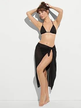 Beachwear Sheer Crinkle Midi Sarong