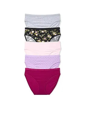 5-Pack Stretch Cotton High-Leg Brief Panties