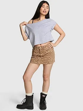Denim by PINK Mid-Rise Jean Skirt