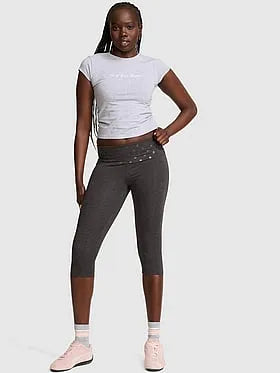 All-Day Cottonâ¢ Foldover Capri Leggings