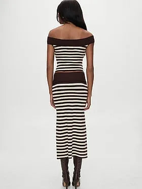 Tucker Knit Midi Skirt