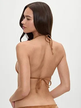 Paradise Suede Bikini Top