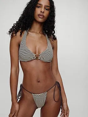 Beau Striped Rib Bikini Top