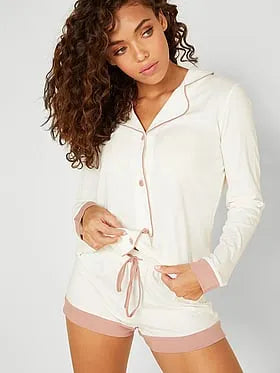 Bella Long-Sleeve Top and Boxer Set