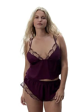 Marabel Luxury Satin Cami and Short Set