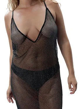 Noor Long Rhinestone Chemise