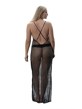 Noor Long Rhinestone Chemise