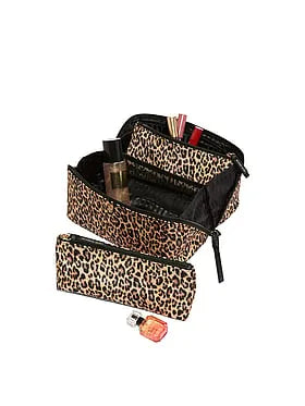 3-Piece Expandable Travel Makeup Bag