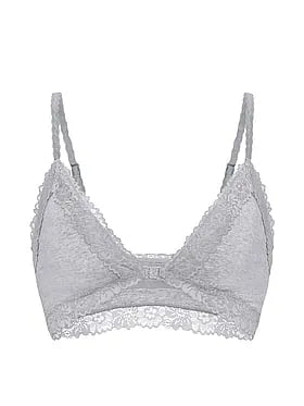 Cotton Unlined Front-Close Triangle Bralette