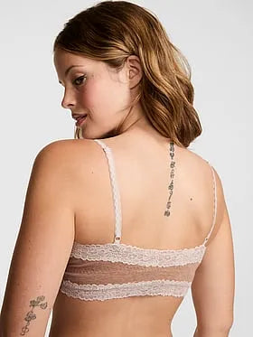 Cotton Unlined Front-Close Triangle Bralette