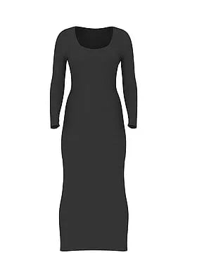 Shapewear by Victoria Smoothing Rib Long-Sleeve Maxi Dress