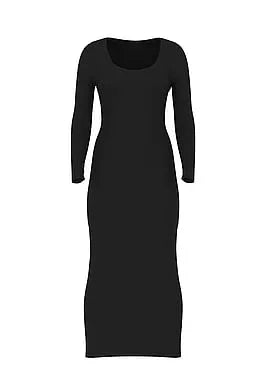 Shapewear by Victoria Smoothing Rib Long-Sleeve Maxi Dress
