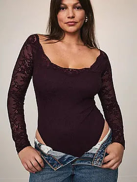 Lace Long-Sleeve Bodysuit