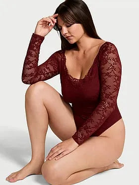 Lace Long-Sleeve Bodysuit