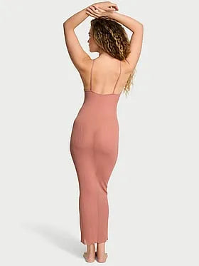Sheer Knit Triangle Midi Dress