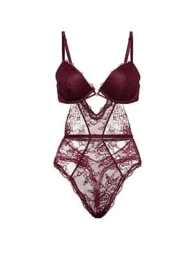 Rose Lace Push-Up Teddy
