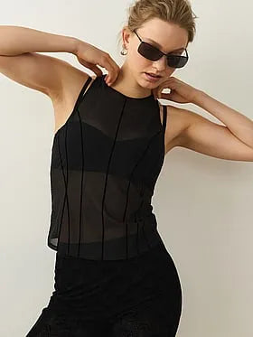 VSX Flocked Mesh Tank Top