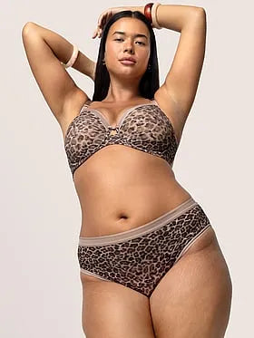 No-Show Lace High Leg Brief Panty