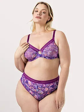 No-Show Lace High Leg Brief Panty