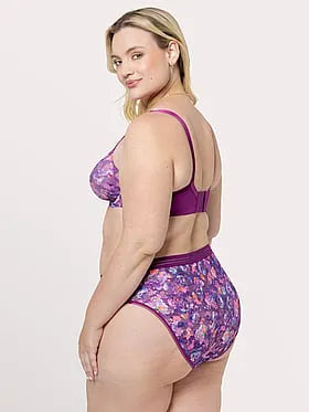 No-Show Lace High Leg Brief Panty