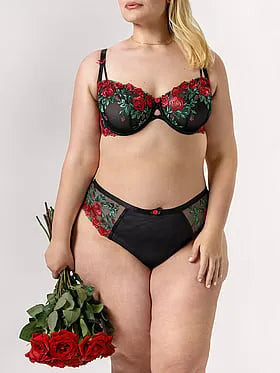 Lush Embroidery Strappy Back Brief
