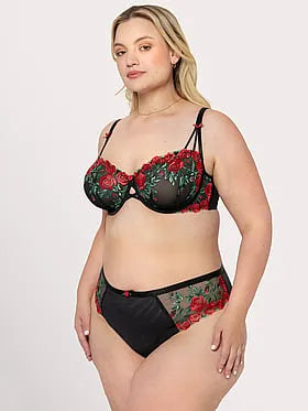 Lush Embroidery Strappy Back Brief