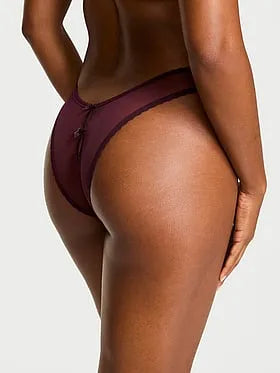 Sheer Lace-Trim Brazilian Panty