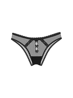 Sheer Lace-Trim Brazilian Panty