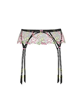 Wisteria Embroidery Garter Belt