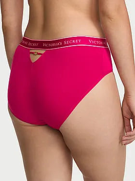 Logo Cotton Strappy Hiphugger Panty